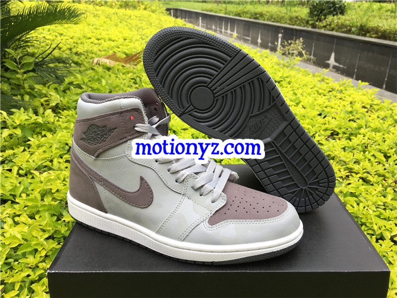 Air Jordan 1 Retro High Camo In Cool Grey